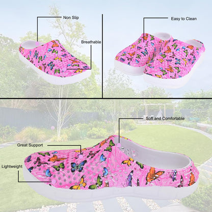 JEFFRICO Womens Clogs Breathable Lightweight Slip On Clogs Comfort Garden Shoes