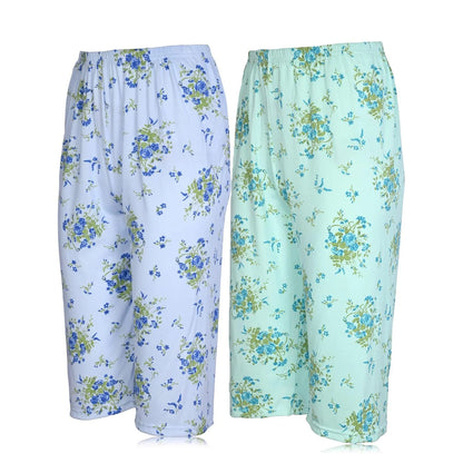 JEFFRICO Pajamas For Women 2 Pack Capri Set Sleepwear Soft Pajamas Short Sleeve Pajamas Sleepshirt With Capri Pants