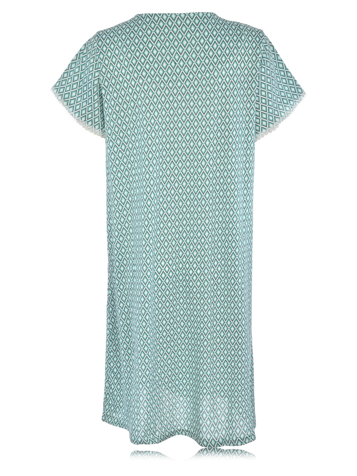 JEFFRICO Womens Nightgowns Short Sleeve Sleepwear Soft Pajama Dress Nightshirts