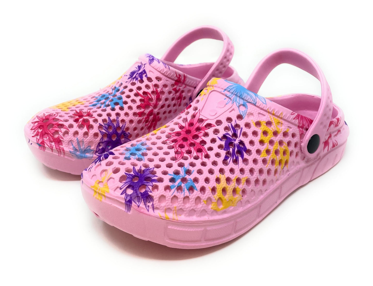 JEFFRICO Womens Clogs Breathable Lightweight Slip On Clogs Comfort Garden Shoes Flower