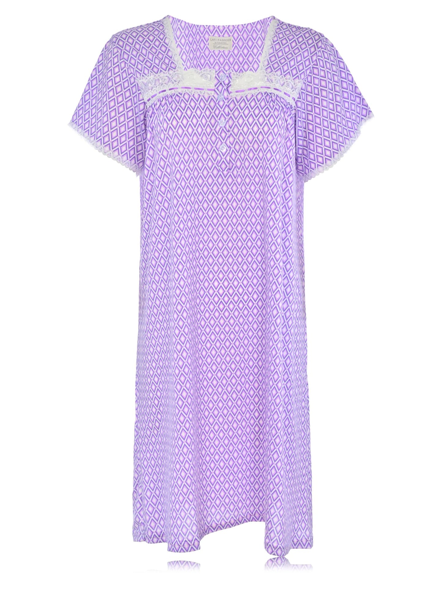 JEFFRICO Womens Nightgowns Short Sleeve Sleepwear Soft Pajama Dress Nightshirts