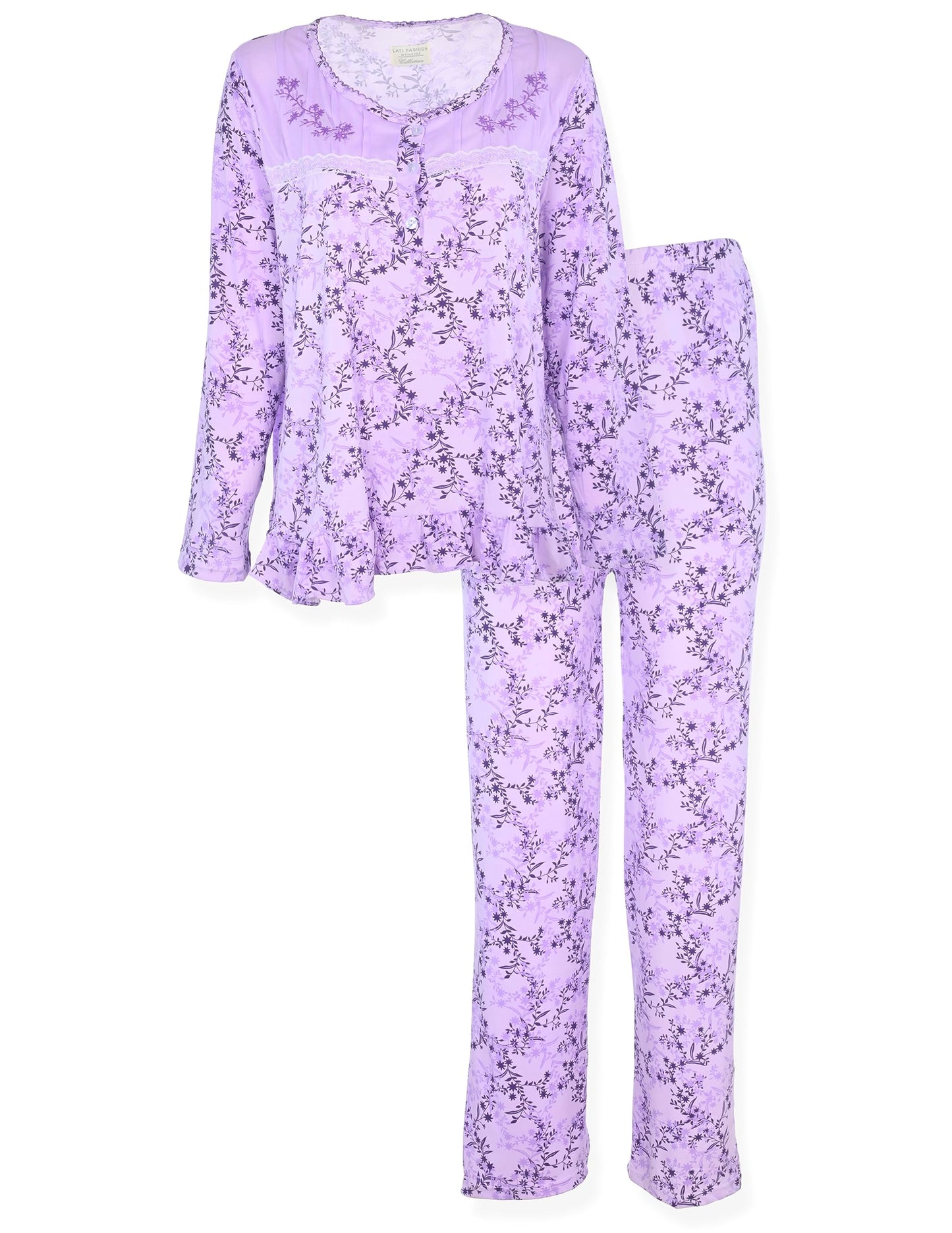 JEFFRICO Womens Pajamas For Women Long Sleeve Pajamas Set Sleepwear Soft Pajamas