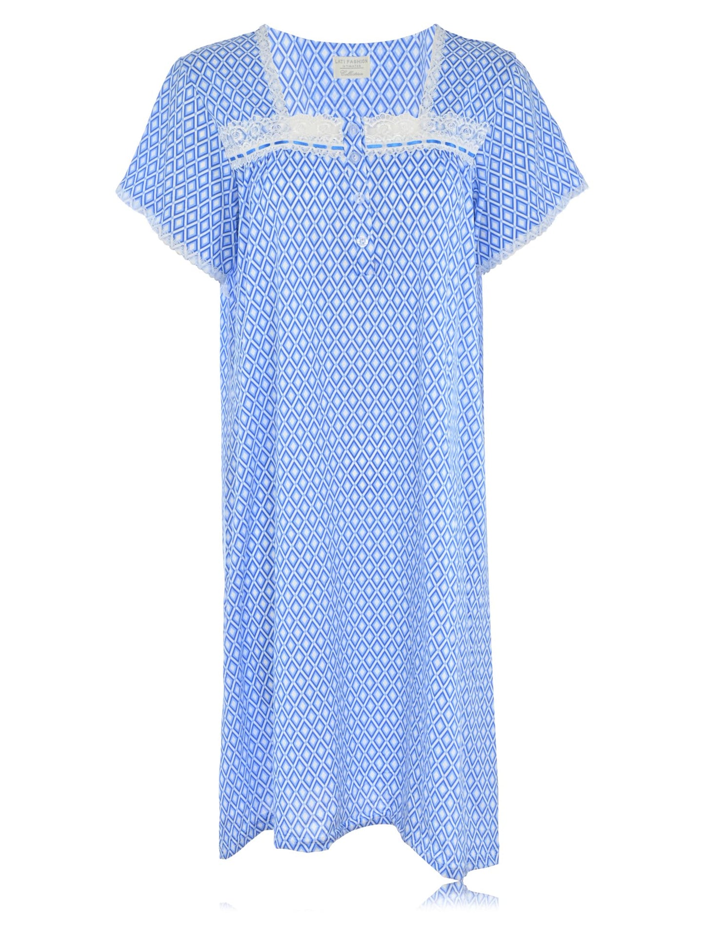 JEFFRICO Womens Nightgowns Short Sleeve Sleepwear Soft Pajama Dress Nightshirts