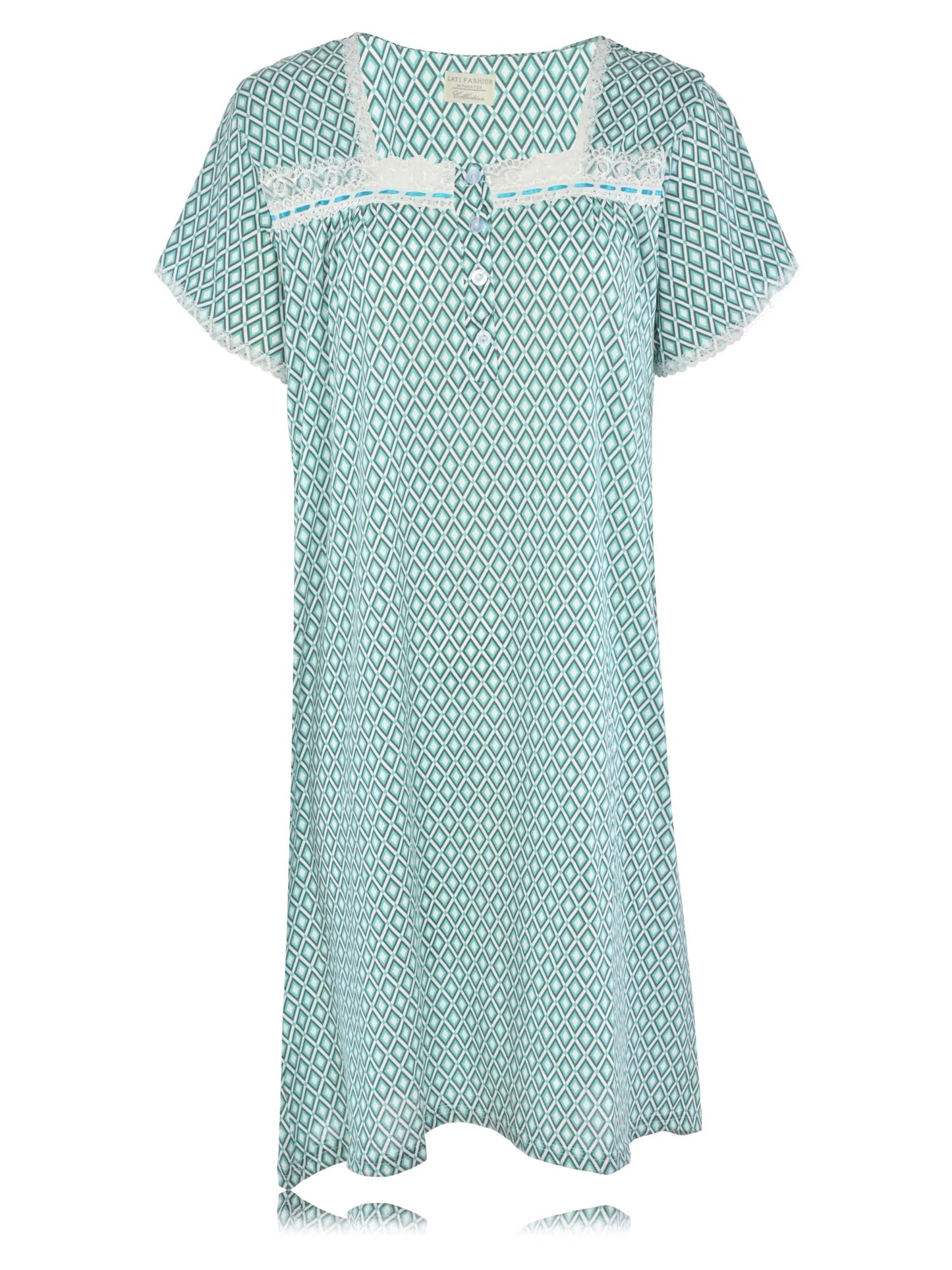 JEFFRICO Womens Nightgowns Short Sleeve Sleepwear Soft Pajama Dress Nightshirts