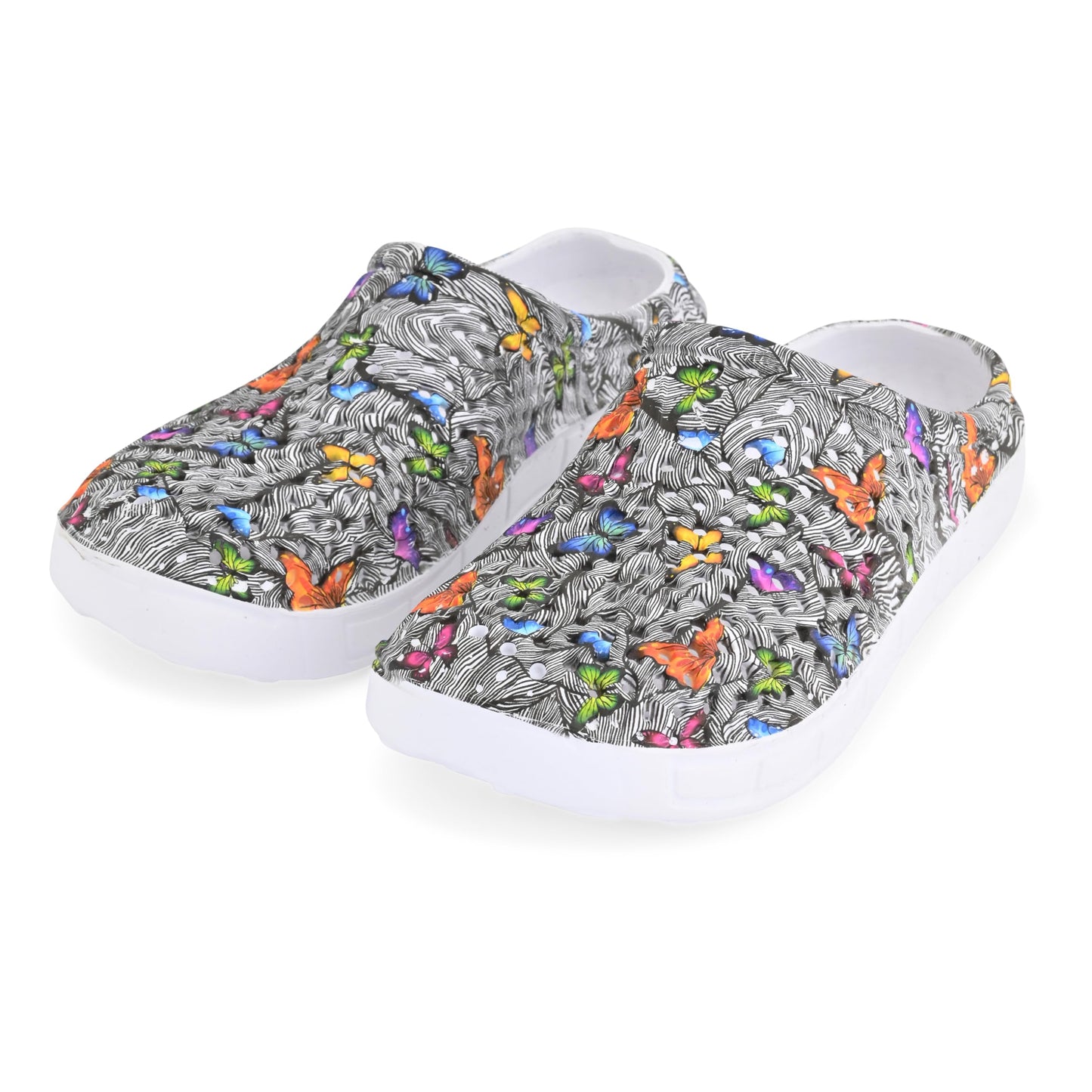 JEFFRICO Womens Clogs Breathable Lightweight Slip On Clogs Comfort Garden Shoes