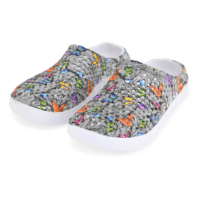 JEFFRICO Womens Clogs Breathable Lightweight Slip On Clogs Comfort Garden Shoes