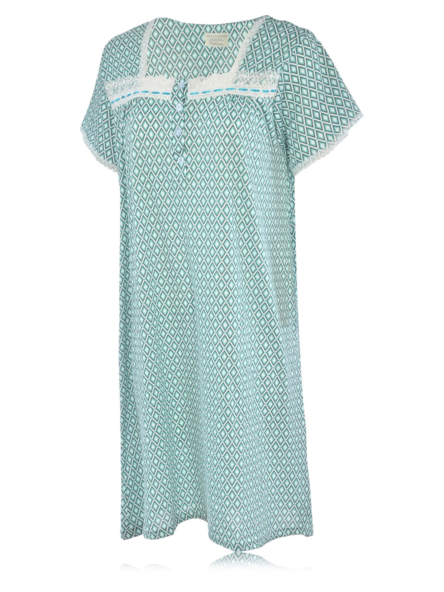 JEFFRICO Womens Nightgowns Short Sleeve Sleepwear Soft Pajama Dress Nightshirts
