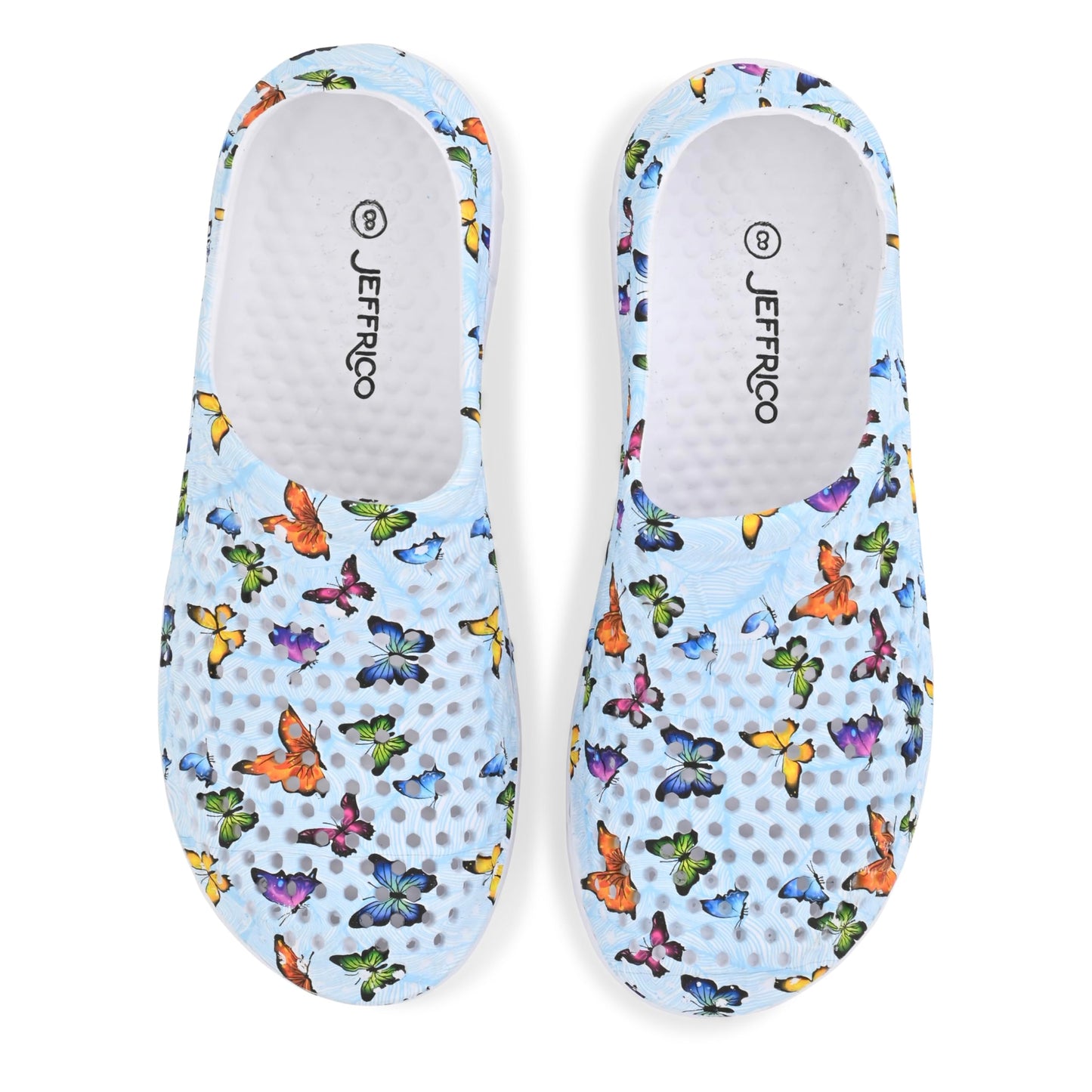 JEFFRICO Womens Clogs Breathable Lightweight Slip On Clogs Comfort Garden Shoes