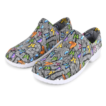 JEFFRICO Womens Clogs Breathable Lightweight Slip On Clogs Comfort Garden Shoes