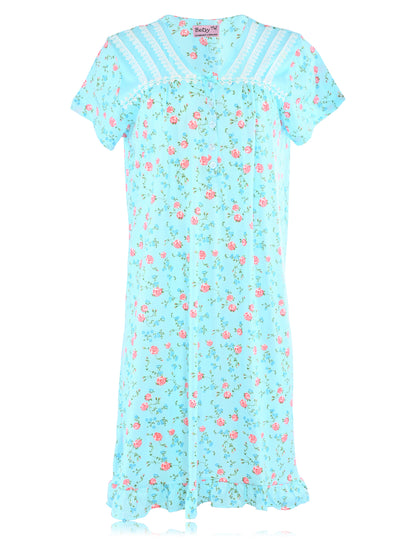 JEFFRICO Womens Nightgowns Sleepwear Soft Pajama Dress Nightshirts