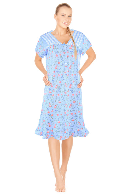 JEFFRICO Womens Nightgowns Sleepwear Soft Pajama Dress Nightshirts
