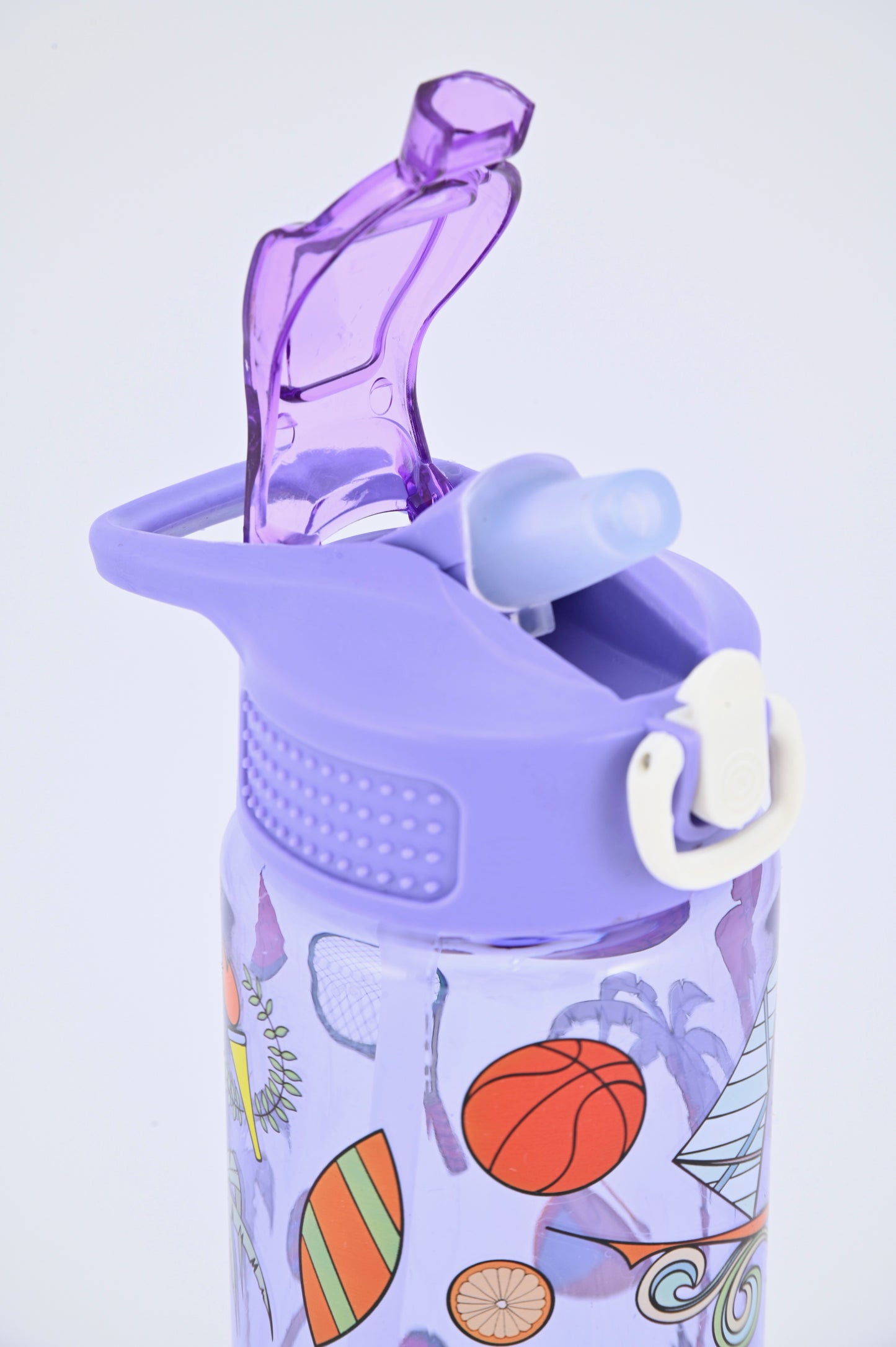 Kids Water Bottle, 27 oz BPA-Free Reusable Bottle with One-Click Open Flip Straw Lid, Leak-Resistant