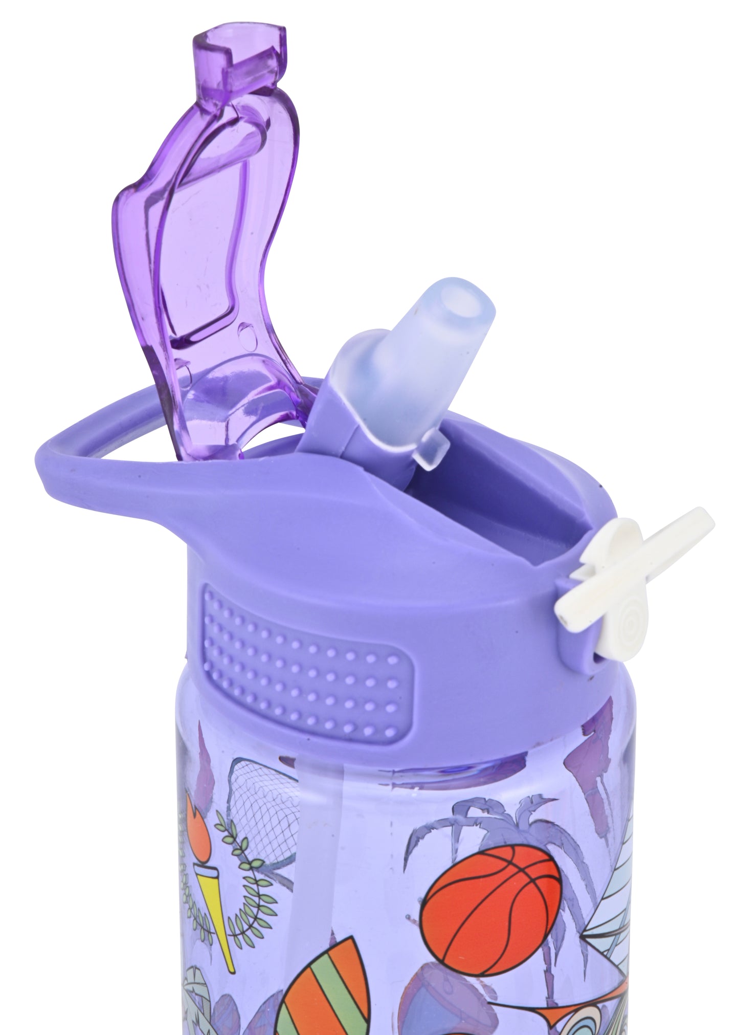 Kids Water Bottle, 27 oz BPA-Free Reusable Bottle with One-Click Open Flip Straw Lid, Leak-Resistant