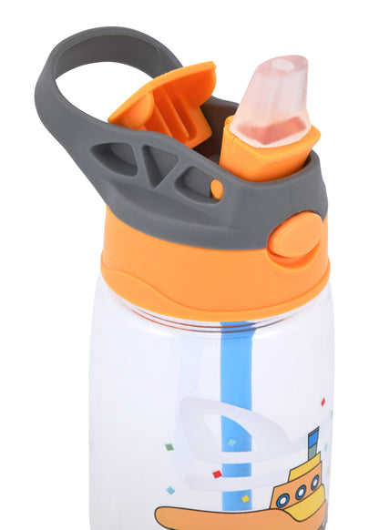 Kids Water Bottle 16 oz, BPA-Free Reusable Bottle with One-Click Flip Lid, Leak-Resistant