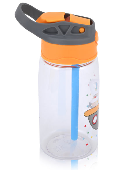 Kids Water Bottle 16 oz, BPA-Free Reusable Bottle with One-Click Flip Lid, Leak-Resistant