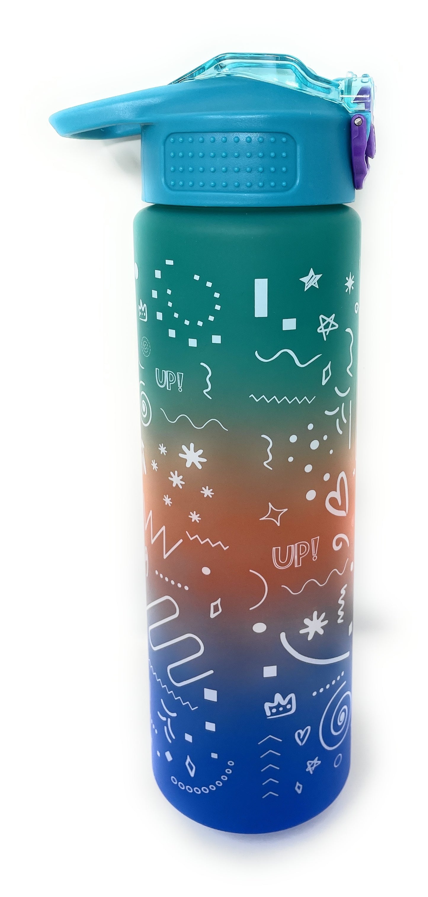 Kids Water Bottle, 27 oz BPA-Free Reusable Bottle with One-Click Open Flip Straw Lid, Leak-Resistant