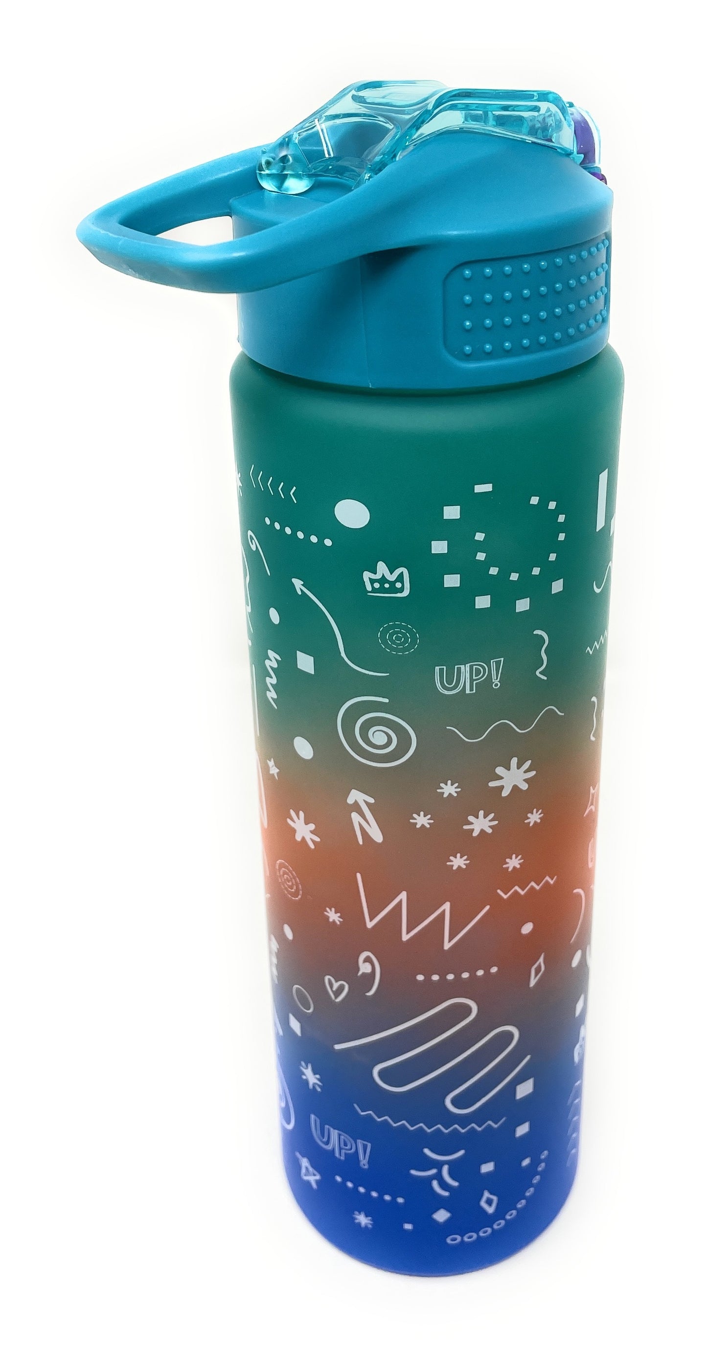 Kids Water Bottle, 27 oz BPA-Free Reusable Bottle with One-Click Open Flip Straw Lid, Leak-Resistant