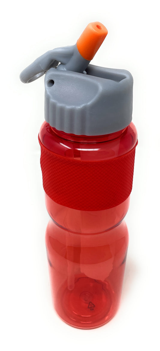 Sports Water Bottle with Freezer Stick, 24 oz – BPA Free Reusable Bottle with Sports Spout & Non-Slip Grip, Leak-Resistant, Assorted Colors