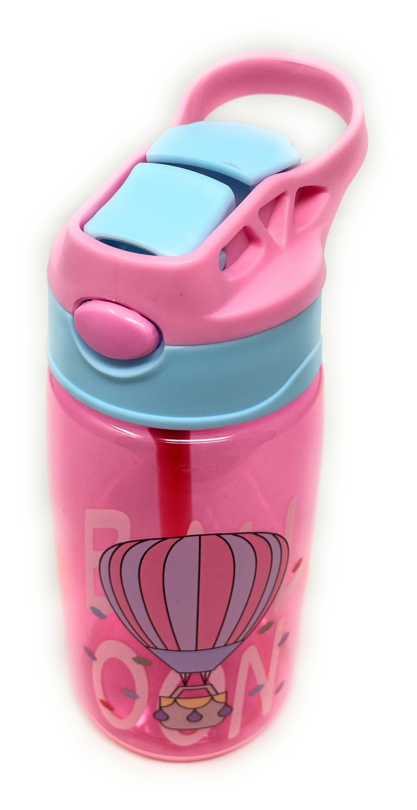 Kids Water Bottle 16 oz, BPA-Free Reusable Bottle with One-Click Flip Lid, Leak-Resistant