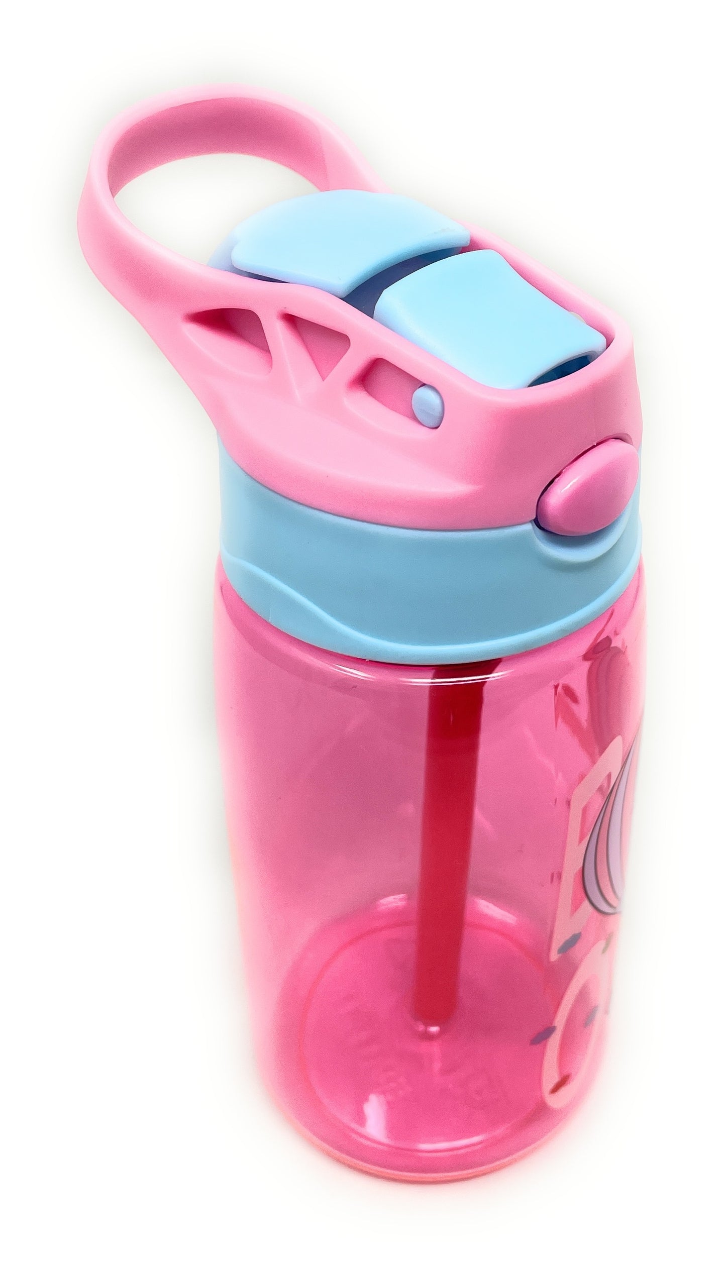 Kids Water Bottle 16 oz, BPA-Free Reusable Bottle with One-Click Flip Lid, Leak-Resistant