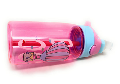 Kids Water Bottle 16 oz, BPA-Free Reusable Bottle with One-Click Flip Lid, Leak-Resistant