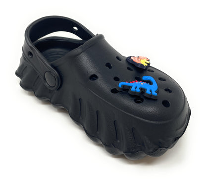 JEFFRICO Toddler Clogs with Charms Lightweight Slip On Garden Shoes for Boys and Girls Comfort Clogs
