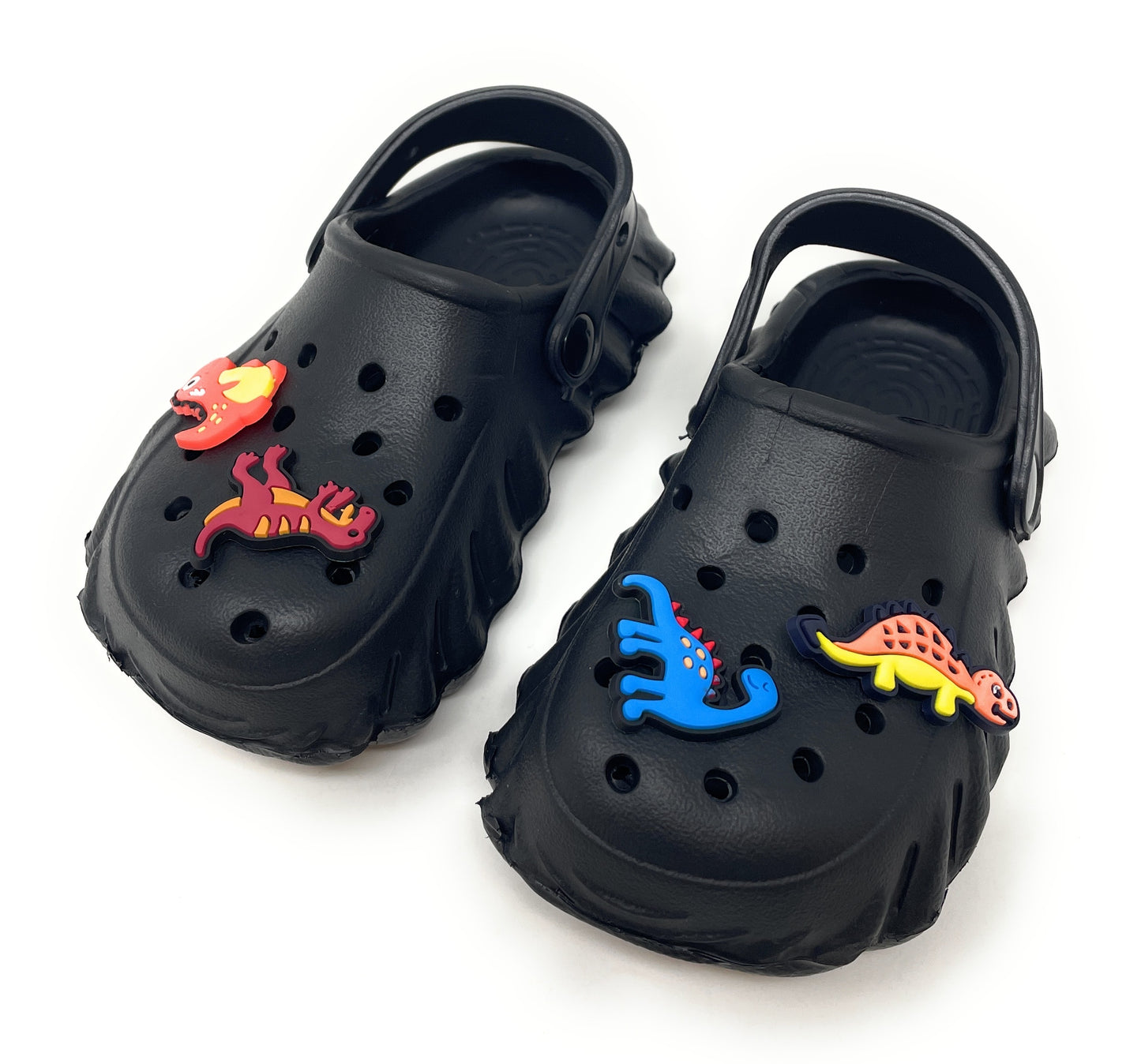 JEFFRICO Toddler Clogs with Charms Lightweight Slip On Garden Shoes for Boys and Girls Comfort Clogs