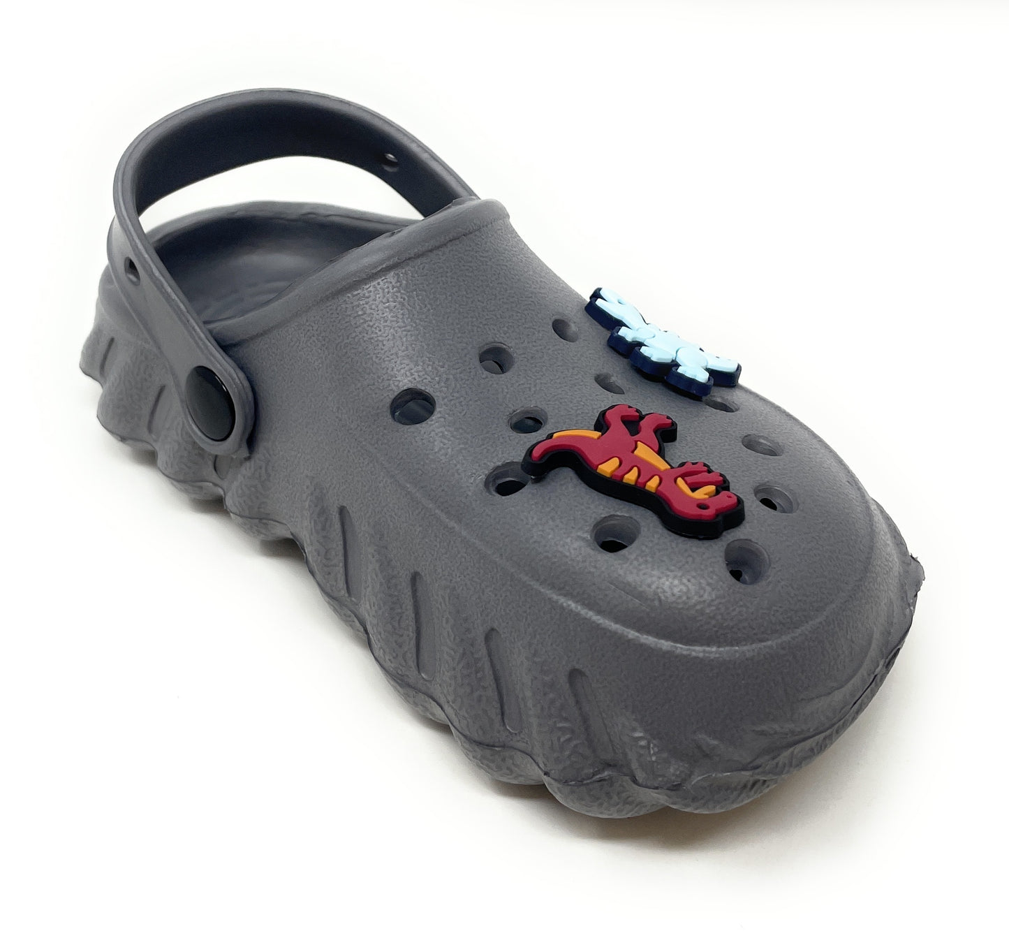 JEFFRICO Toddler Clogs with Charms Lightweight Slip On Garden Shoes for Boys and Girls Comfort Clogs