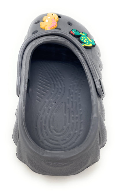 JEFFRICO Toddler Clogs with Charms Lightweight Slip On Garden Shoes for Boys and Girls Comfort Clogs