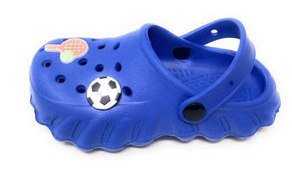 JEFFRICO Toddler Clogs with Charms Lightweight Slip On Garden Shoes for Boys and Girls Comfort Clogs