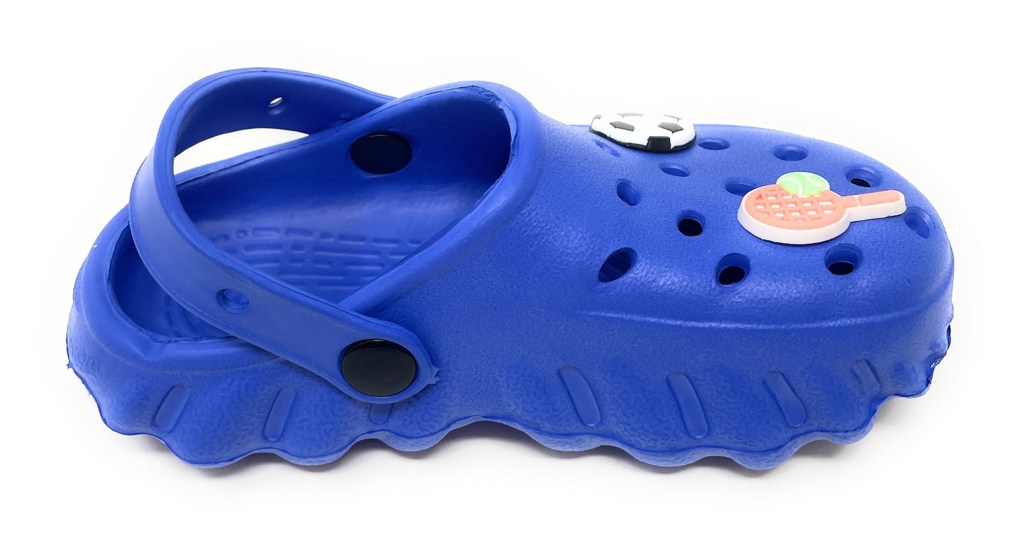 JEFFRICO Toddler Clogs with Charms Lightweight Slip On Garden Shoes for Boys and Girls Comfort Clogs
