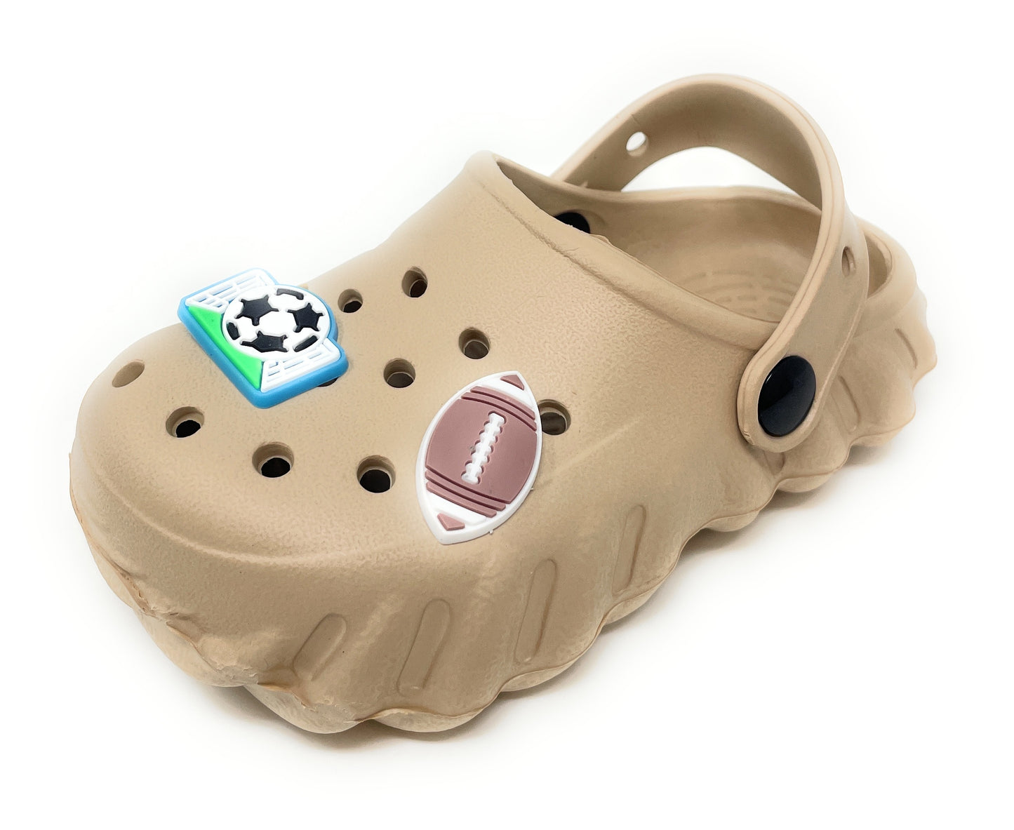 JEFFRICO Toddler Clogs with Charms Lightweight Slip On Garden Shoes for Boys and Girls Comfort Clogs