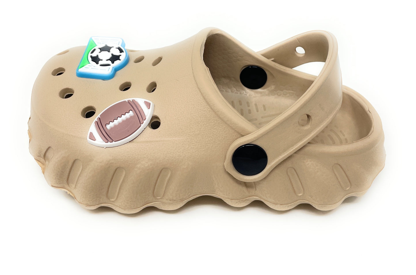 JEFFRICO Toddler Clogs with Charms Lightweight Slip On Garden Shoes for Boys and Girls Comfort Clogs