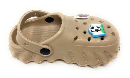 JEFFRICO Toddler Clogs with Charms Lightweight Slip On Garden Shoes for Boys and Girls Comfort Clogs