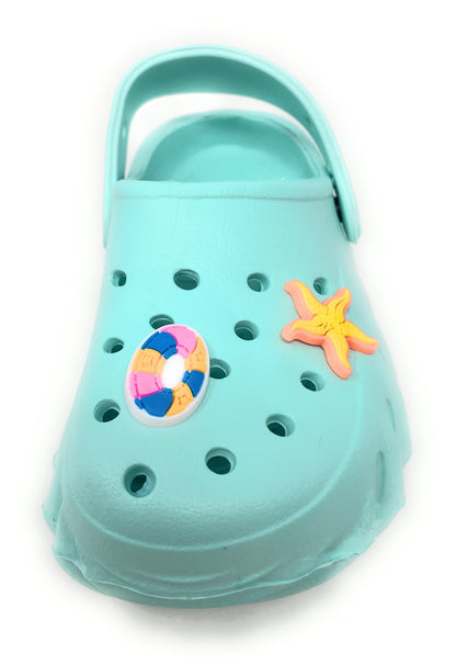 JEFFRICO Toddler Clogs with Charms Lightweight Slip On Garden Shoes for Boys and Girls Comfort Clogs