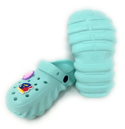 JEFFRICO Toddler Clogs with Charms Lightweight Slip On Garden Shoes for Boys and Girls Comfort Clogs