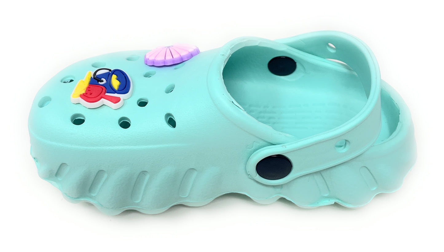 JEFFRICO Toddler Clogs with Charms Lightweight Slip On Garden Shoes for Boys and Girls Comfort Clogs