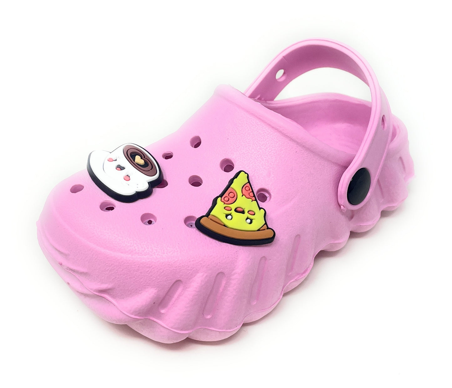 JEFFRICO Toddler Clogs with Charms Lightweight Slip On Garden Shoes for Boys and Girls Comfort Clogs