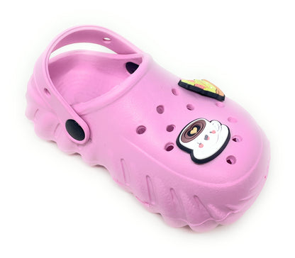 JEFFRICO Toddler Clogs with Charms Lightweight Slip On Garden Shoes for Boys and Girls Comfort Clogs