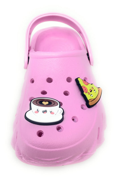 JEFFRICO Toddler Clogs with Charms Lightweight Slip On Garden Shoes for Boys and Girls Comfort Clogs