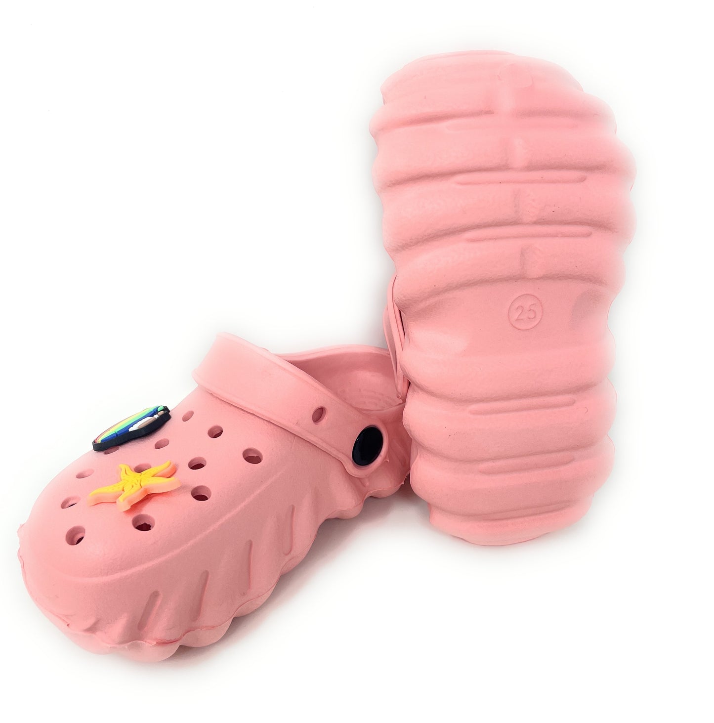 JEFFRICO Toddler Clogs with Charms Lightweight Slip On Garden Shoes for Boys and Girls Comfort Clogs