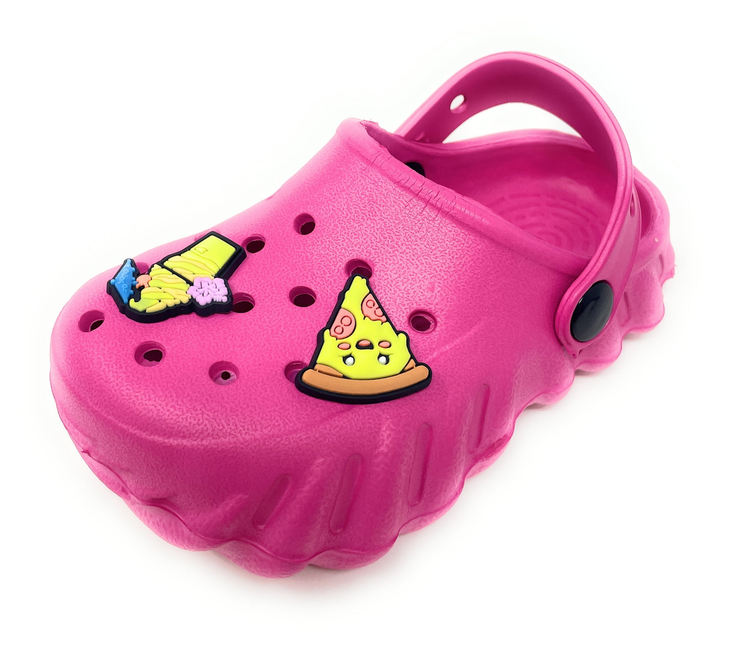 JEFFRICO Toddler Clogs with Charms Lightweight Slip On Garden Shoes for Boys and Girls Comfort Clogs