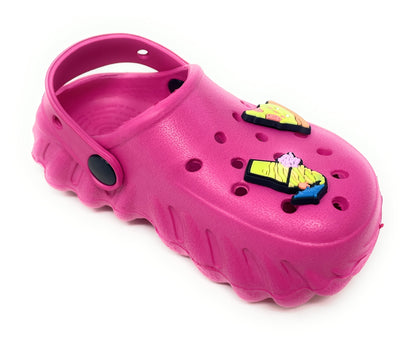 JEFFRICO Toddler Clogs with Charms Lightweight Slip On Garden Shoes for Boys and Girls Comfort Clogs