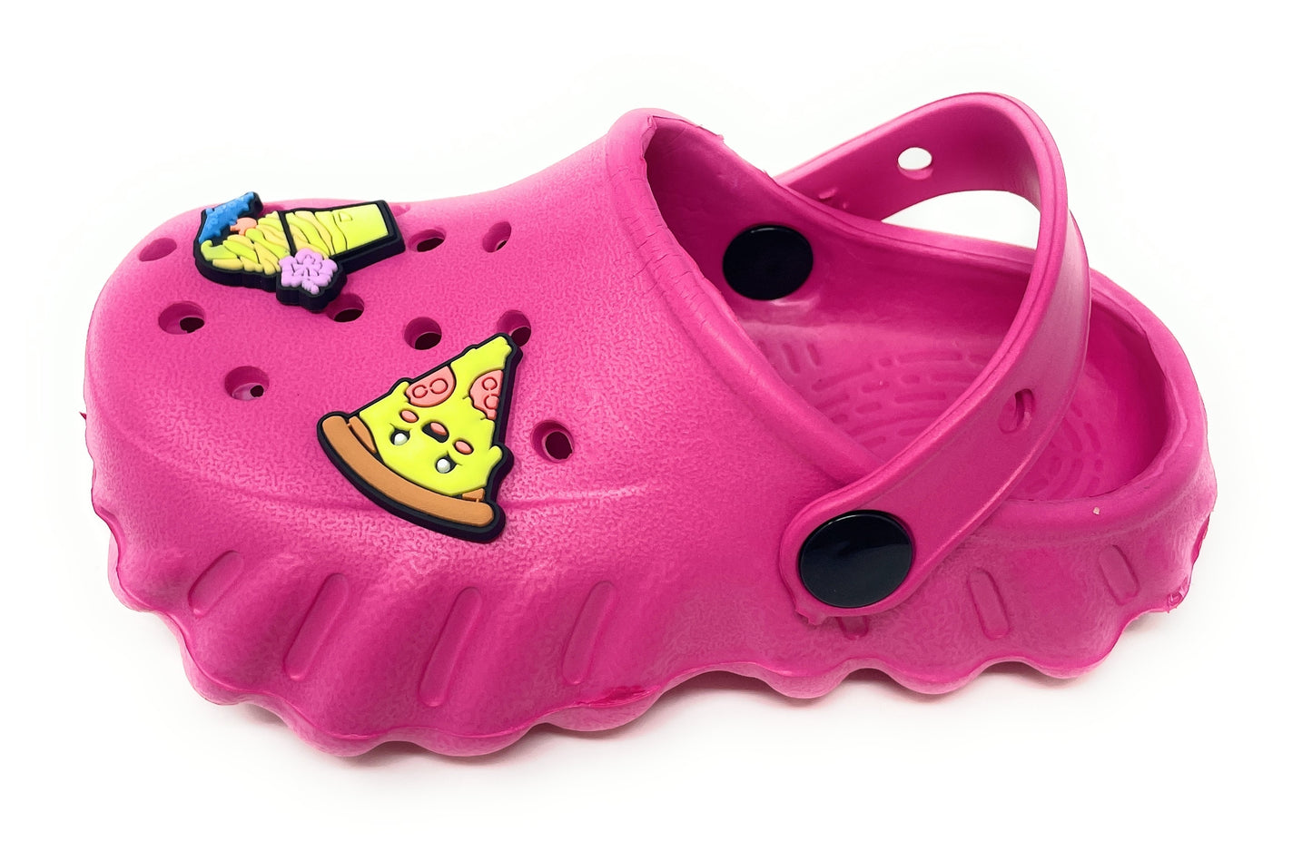 JEFFRICO Toddler Clogs with Charms Lightweight Slip On Garden Shoes for Boys and Girls Comfort Clogs