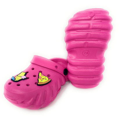 JEFFRICO Toddler Clogs with Charms Lightweight Slip On Garden Shoes for Boys and Girls Comfort Clogs