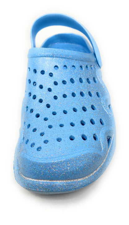 JEFFRICO Womens Slip-On Clogs – Lightweight Breathable EVA Comfort Garden Shoes with Glitter for Work, Beach & Everyday Wear