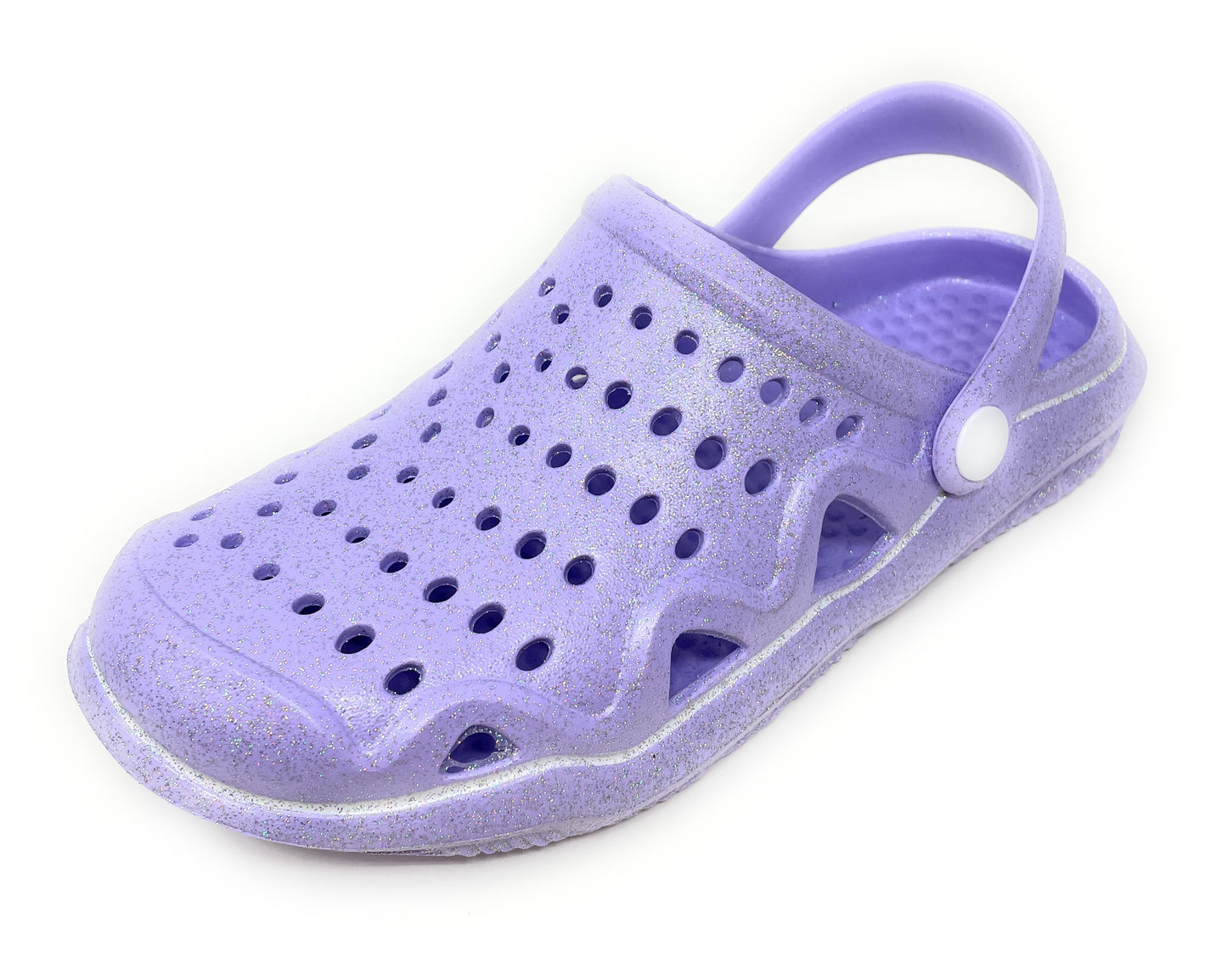 JEFFRICO Womens Slip-On Clogs – Lightweight Breathable EVA Comfort Garden Shoes with Glitter for Work, Beach & Everyday Wear