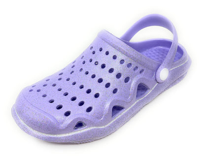 JEFFRICO Womens Slip-On Clogs – Lightweight Breathable EVA Comfort Garden Shoes with Glitter for Work, Beach & Everyday Wear