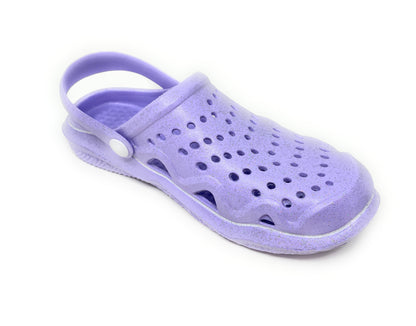 JEFFRICO Womens Slip-On Clogs – Lightweight Breathable EVA Comfort Garden Shoes with Glitter for Work, Beach & Everyday Wear