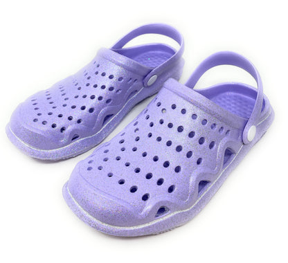 JEFFRICO Womens Slip-On Clogs – Lightweight Breathable EVA Comfort Garden Shoes with Glitter for Work, Beach & Everyday Wear